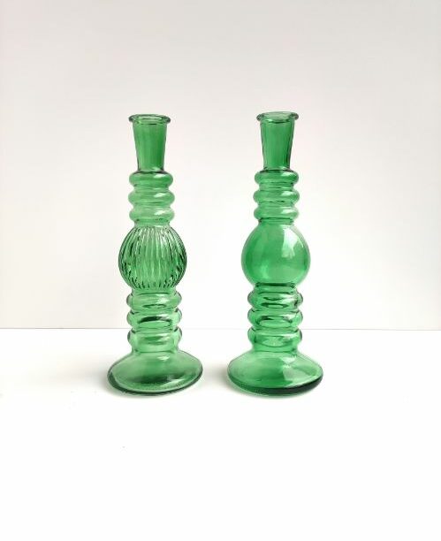 BOTELLA CANDELABRO VERDE